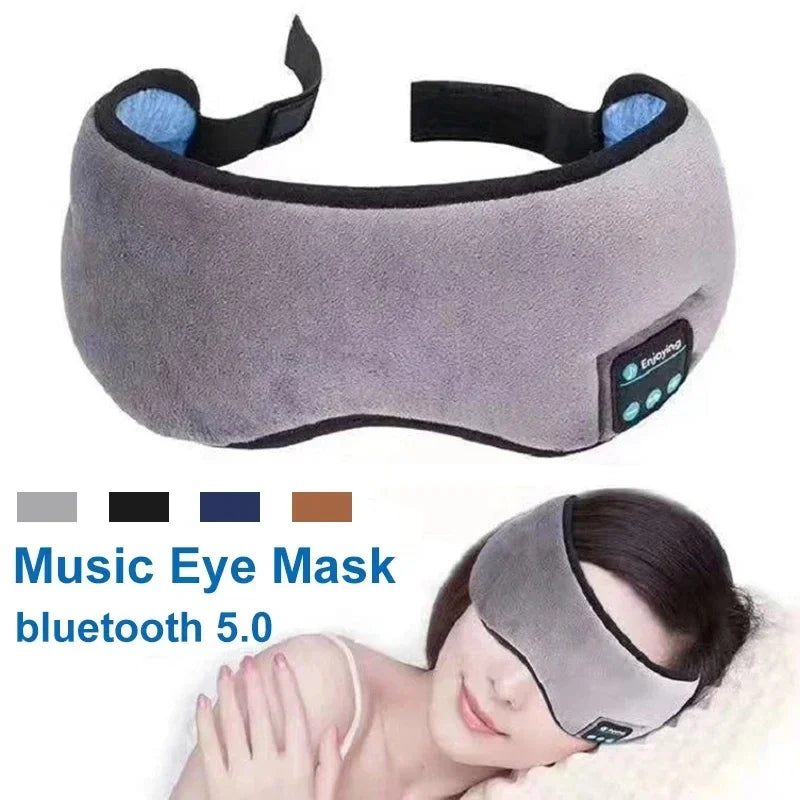 Bluetooth5.0 Sleeping Earphones HiFi Stereo Sports Headband Elastic Wireless Headphones Music Eye Mask Bluetooth Headset 2024