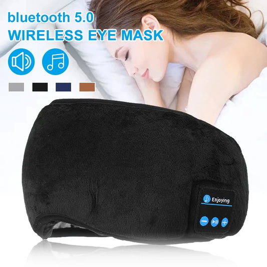 Bluetooth5.0 Sleeping Earphones HiFi Stereo Sports Headband Elastic Wireless Headphones Music Eye Mask Bluetooth Headset 2024